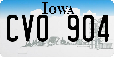 IA license plate CVO904