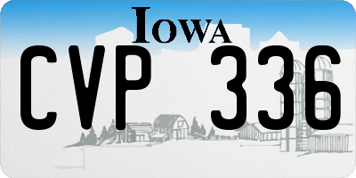IA license plate CVP336