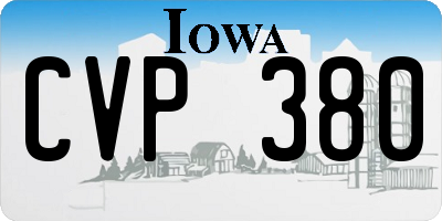 IA license plate CVP380