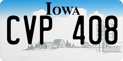 IA license plate CVP408
