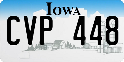 IA license plate CVP448