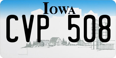 IA license plate CVP508