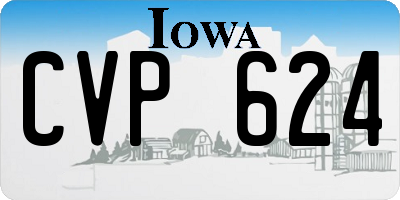 IA license plate CVP624