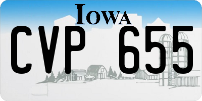 IA license plate CVP655