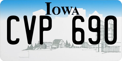 IA license plate CVP690