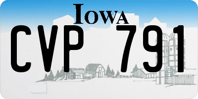 IA license plate CVP791