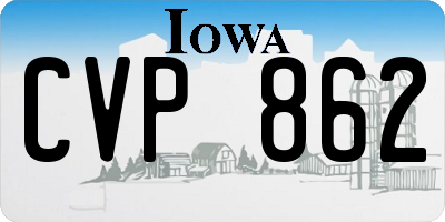 IA license plate CVP862