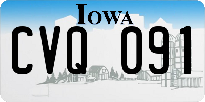 IA license plate CVQ091