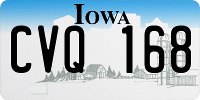 IA license plate CVQ168