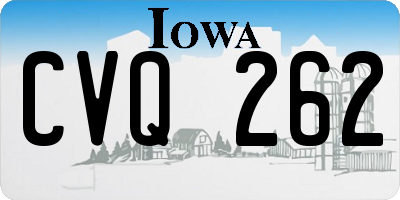 IA license plate CVQ262