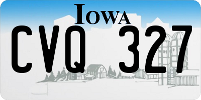 IA license plate CVQ327
