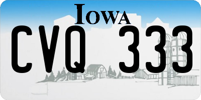 IA license plate CVQ333