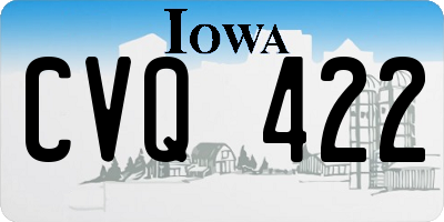 IA license plate CVQ422