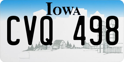 IA license plate CVQ498