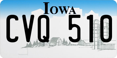IA license plate CVQ510