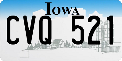 IA license plate CVQ521
