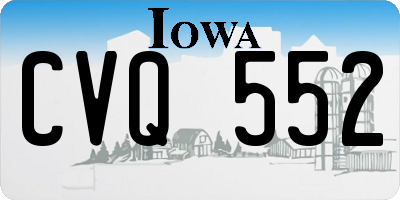 IA license plate CVQ552