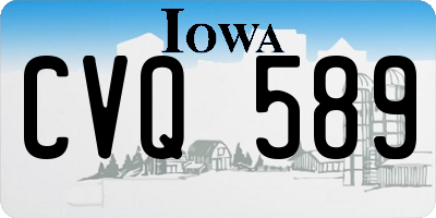 IA license plate CVQ589