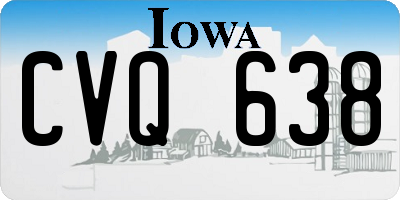 IA license plate CVQ638
