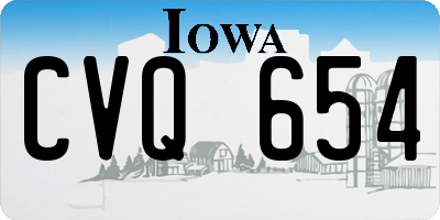 IA license plate CVQ654
