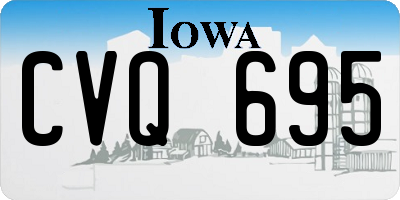 IA license plate CVQ695