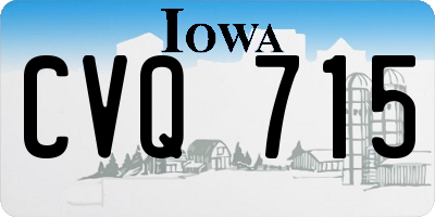 IA license plate CVQ715