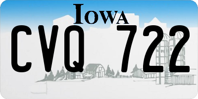 IA license plate CVQ722