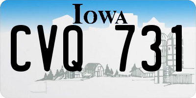 IA license plate CVQ731