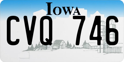IA license plate CVQ746