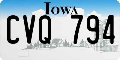 IA license plate CVQ794