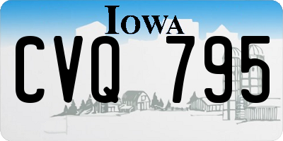 IA license plate CVQ795