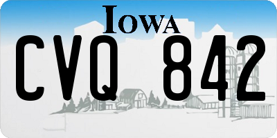 IA license plate CVQ842