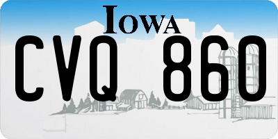 IA license plate CVQ860