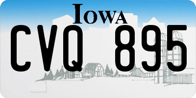 IA license plate CVQ895
