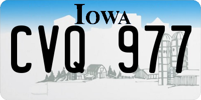IA license plate CVQ977