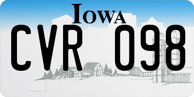 IA license plate CVR098