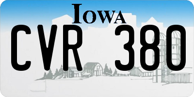 IA license plate CVR380