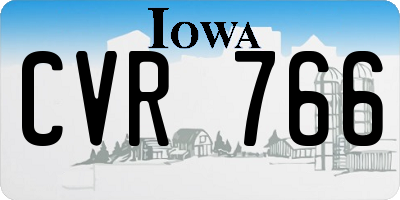 IA license plate CVR766