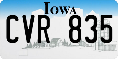 IA license plate CVR835