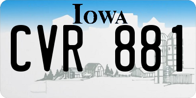 IA license plate CVR881