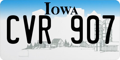 IA license plate CVR907