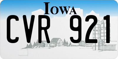 IA license plate CVR921