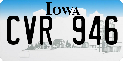 IA license plate CVR946