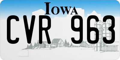 IA license plate CVR963