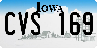 IA license plate CVS169