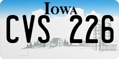 IA license plate CVS226
