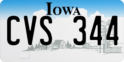 IA license plate CVS344