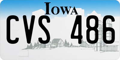IA license plate CVS486