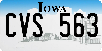 IA license plate CVS563