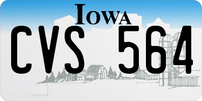 IA license plate CVS564